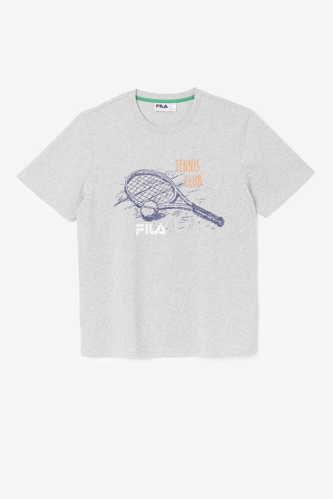 Fila T-Shirt Derzan Mens Grey - India HOI-238015